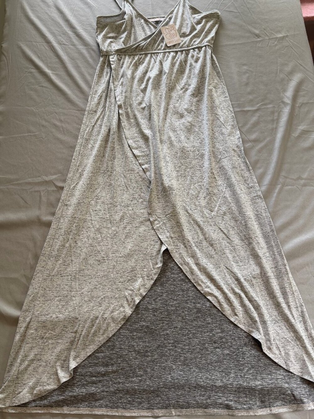 Love @ First Sight Woman’s Spaghetti Strap Dress Size Large Grey New With Tags
